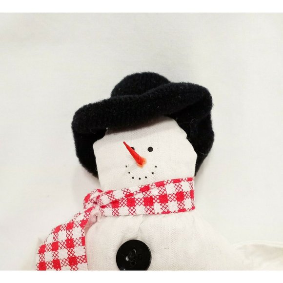 Snowman Fabric Christmas Ornament 7" Holiday Oriental Trading Co. Winter Patches - Picture 2 of 8